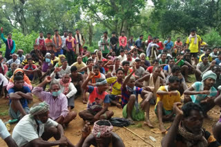 villagers opposed the construction of new building of the police station in khunti