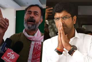 Yogendra Yadav target Dushyant Chautala farmers movement