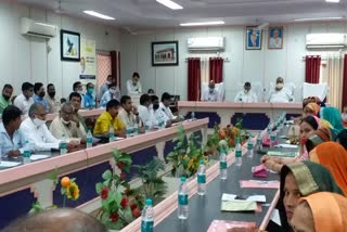 bharatpur municipal corporation board meeting,  violation of Corona guideline
