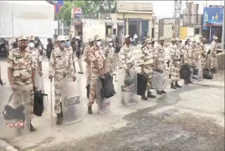 Police and paramilitary forces deployed as security tightens in the national capital in view of farmer's tractor rally