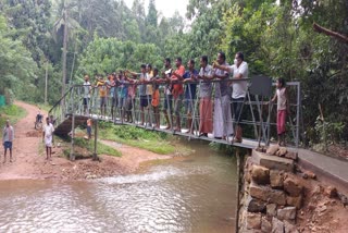 people constructed iron bridge its own money in sullia taluk