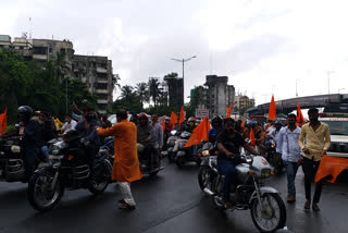 bike rally in mumbai by maratha sangharsh morcha for maratha reservation