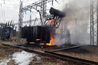 fire caught in transformer, Kota News