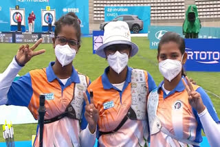 India women  Archery World Cup  Archery  World Cup  ആര്‍ച്ചറി ലോകകപ്പ്  ഇന്ത്യന്‍ വനിതാ ടീമിന് സ്വര്‍ണം  ദീപിക കുമാരി  കോമളിക ബാരി  അങ്കിത ഭഗത്