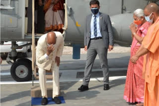 president-ram-nath-kovind-reached-his-native-village-paraukh-with-family-in-kanpur-dehat