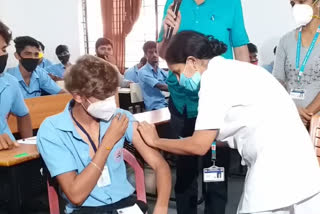 Vaccination to College students in Mangalore