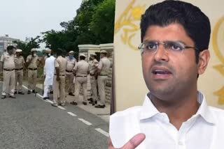 dushyant chautala three layer security in faridabad farmers protest
