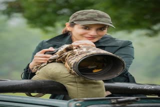 Raveena Tandon at Bandhavgarh Tiger Reserve