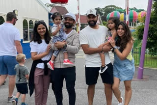 eng vs ind test series : indian team enjoying holiday with family in england