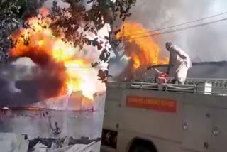 fire broke out in factory at old chowk faridabad