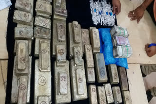 silver smuggling  silver smuggling in Mahasamund  silver bricks  Mahasamund Police  silver jewelery  Mahasamund SP Prafulla Thakur  more than one fifty crore Rupees of silver bricks seized  സ്വർണക്കടത്ത്  വെള്ളി കടത്ത്  ചത്തിസ്‌ഗഡ് പൊലീസ്