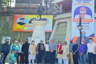 bjp-statue-cleaning-campaign-in-shimla