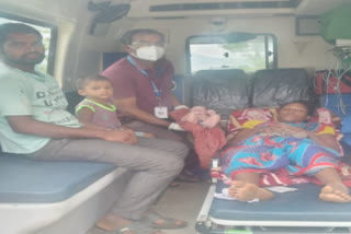 PREGNANT LADY DELIVERY IN AMBULANCE VIJAYANAGARAM DISTRICT