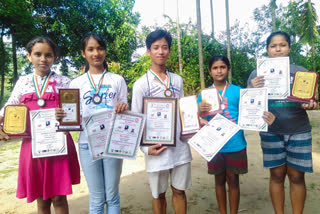 2 students from Lakhimpur gets award in National level Yoga competition