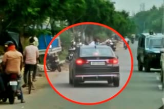 Patna AIIMS doctor drags traffic cop on car bonnet
