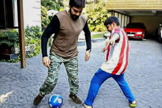 prosenjit chatterjee playing football with his son, actor shares a throwback pic