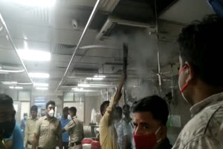 fire in sanjay gandhi hospital delhi