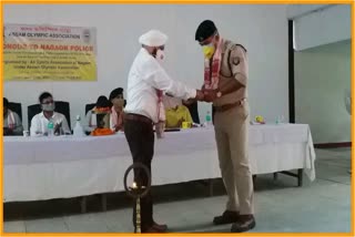 Nagaon police felicitated by Assam Olympic Association