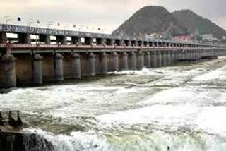water released from prakasham barrage to sea