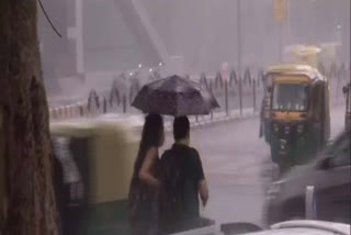 heavy rainfall with strong wind