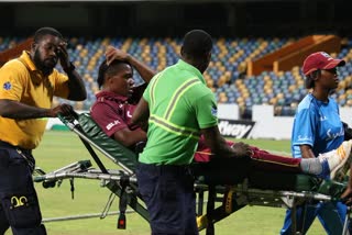 Two WI women players taken off the field after collapsing vs Pak