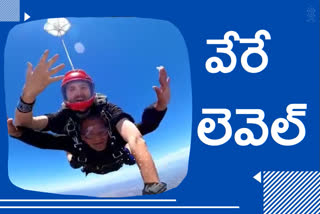 Son takes father for skydiving