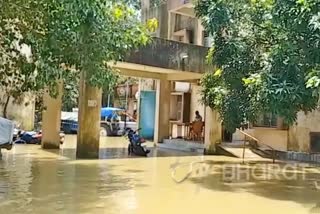 Flood water entered the police station