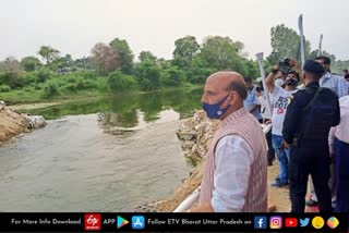 लखनऊ पंहुचे रक्षा मंत्री राजनाथ सिंह