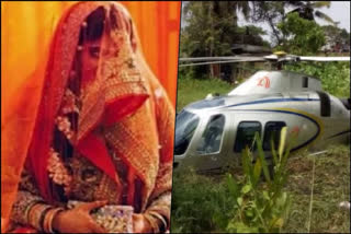 Bride arrives at in-laws house in chopper