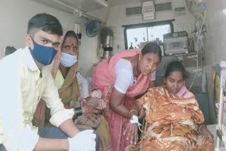 delivery in ambulance at muddebihala