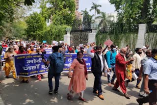 Khori Residents Demonstrated At Jantar Mantar Delhi