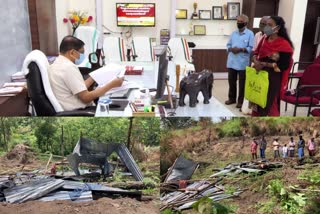 ETV BHARAT IMPACT  tribal huts demolished in Chinnakkanal  ഇ.ടി.വി ഭാരത് ഇംപാക്‌ട്  ജില്ലാ കലക്‌ടർ  മൂന്നൂറ്റൊന്നു കോളനി  ചിന്നക്കനാൽ വില്ലേജ്  വനം വകുപ്പ്  എച്ച് ദിനേശന്‍  H Dineshan