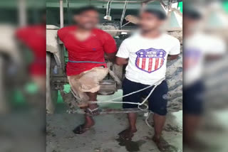 men tied beaten yamunanagar
