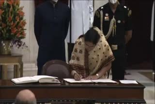 Annapurna devi took oath as a union cabinet minister