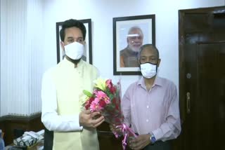 Anurag Thakur takes charge