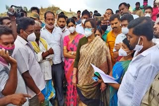 MP Sumalatha Visits illegal Mining site