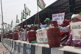 Farmers protest against fuel prices hike