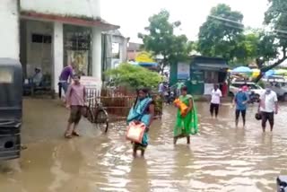 Water logging in Sub Divisional Hospital Bagaha