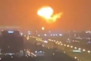 Fiery explosion erupts on ship at major global port in Dubai