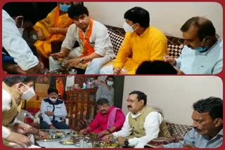 Eating at Kailash Vijayvargiya's house