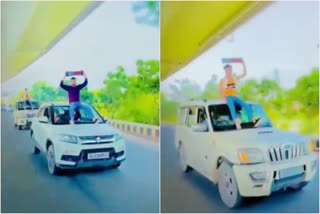 moving car tik tok video viral in ghaziabad