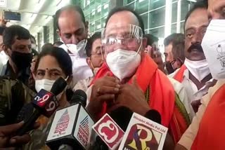 Sadanand gowda came back to Bangalore