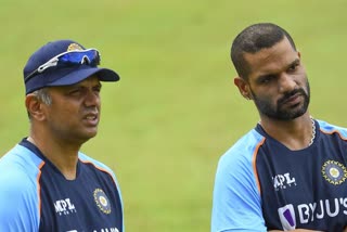 shikhar dhawan  rahul dravid  COVID-19  India vs Sri Lanka  ഇന്ത്യ-ശ്രീലങ്ക പരമ്പര  കൊവിഡ്