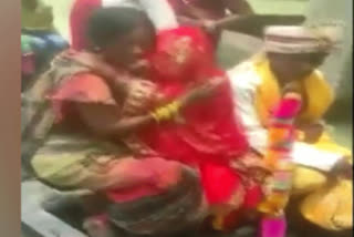 wedding procession reached the bride's home in Gobarsittha