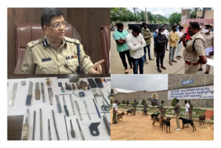 Police raids rowdy houses in Bengaluru; Drug, weapons, property records seized