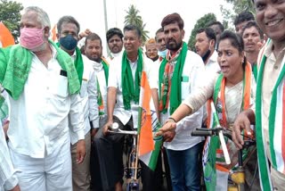 Cycle Jatha by Congress in chikkodi