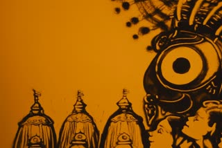 rath yatra in sand animation by sand artist manash sahoo