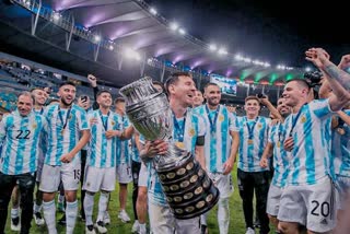 Messi calls family right after Copa America triumph