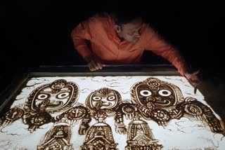 ratha yatra sand animation created by sand artist manash sahoo