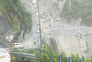 highway blocked due to debris